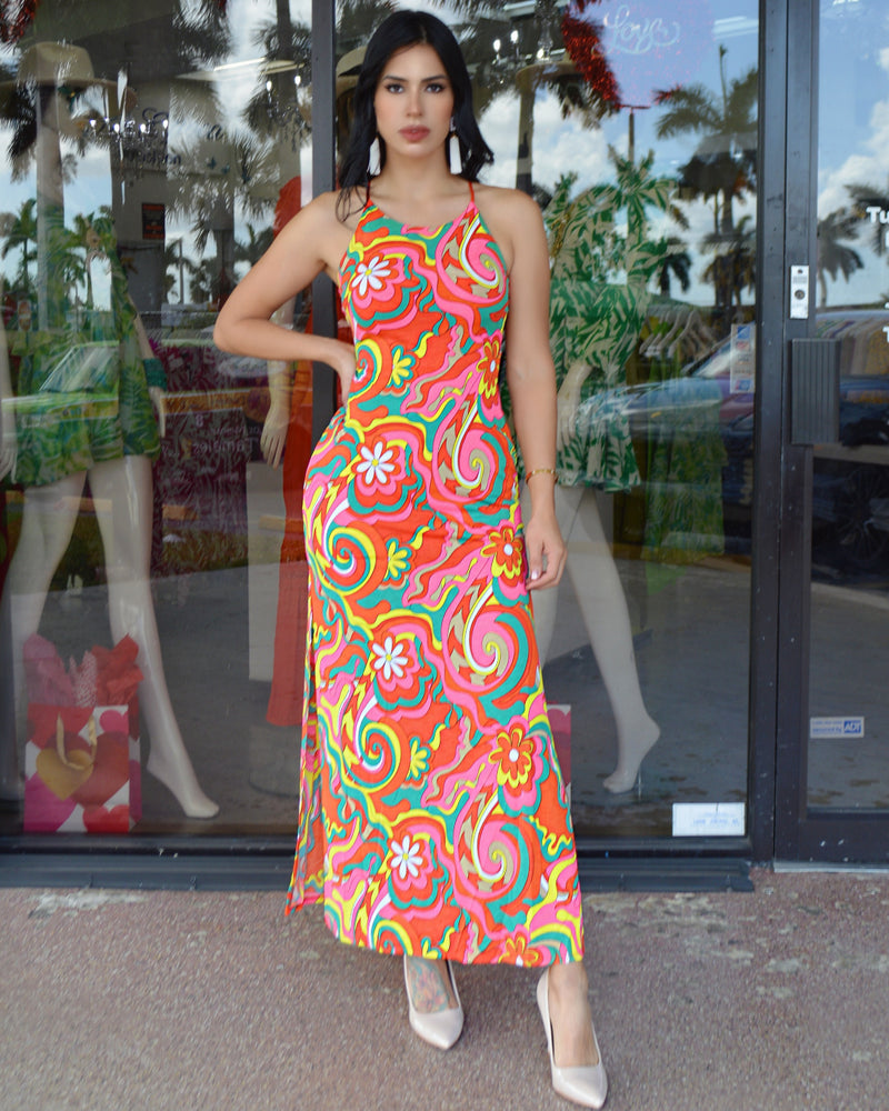 Secret Recipe Floral Maxi Dress Multicolor