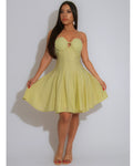 Venecian Star Lace Pearls Mini Dress Green