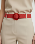 Lets Buckle Up Raffia Belt - Vegan Lead Free Accessory For Stunning Everyday Style