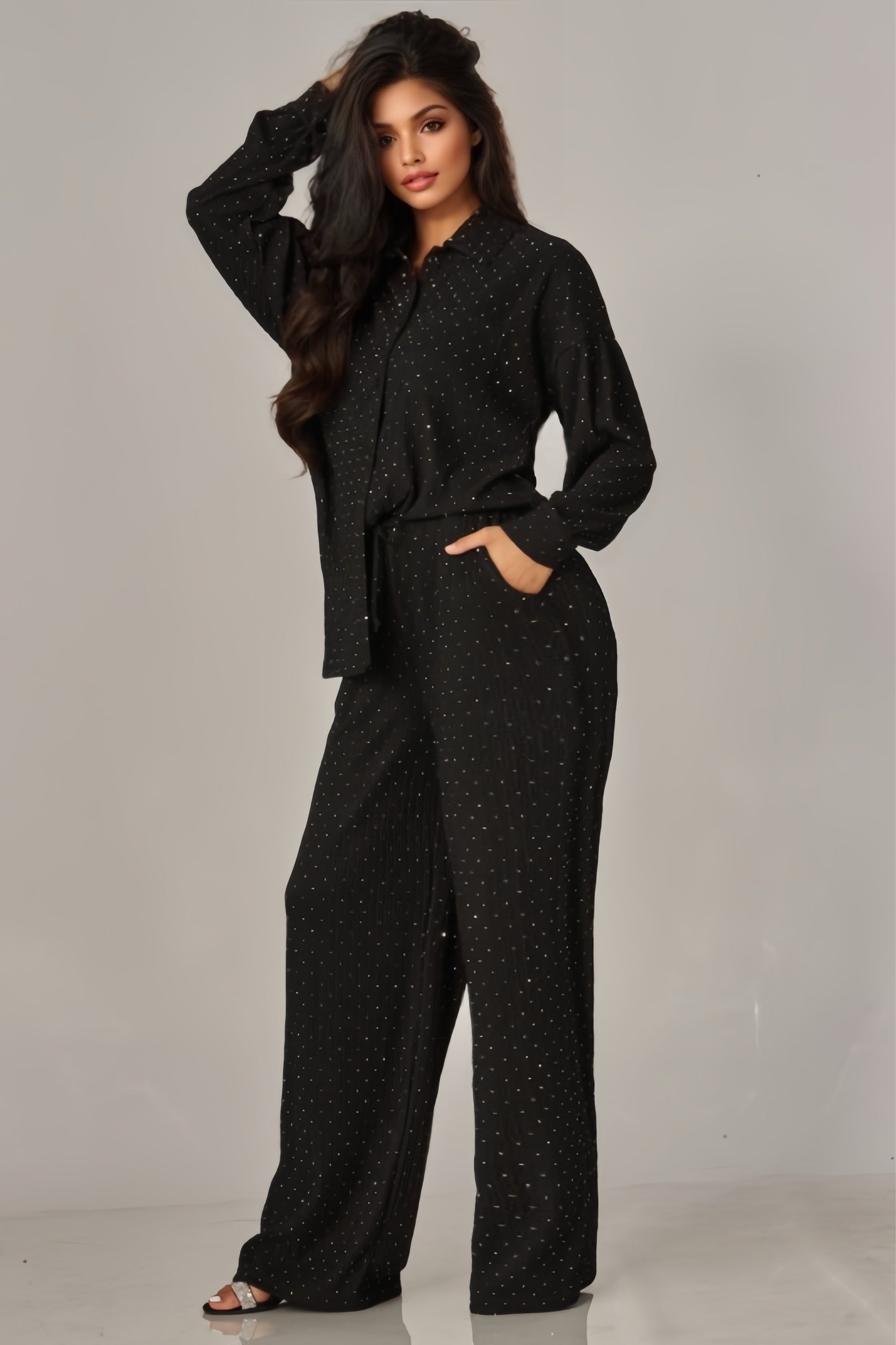 Soft Glam Lounge Set Midnight Black