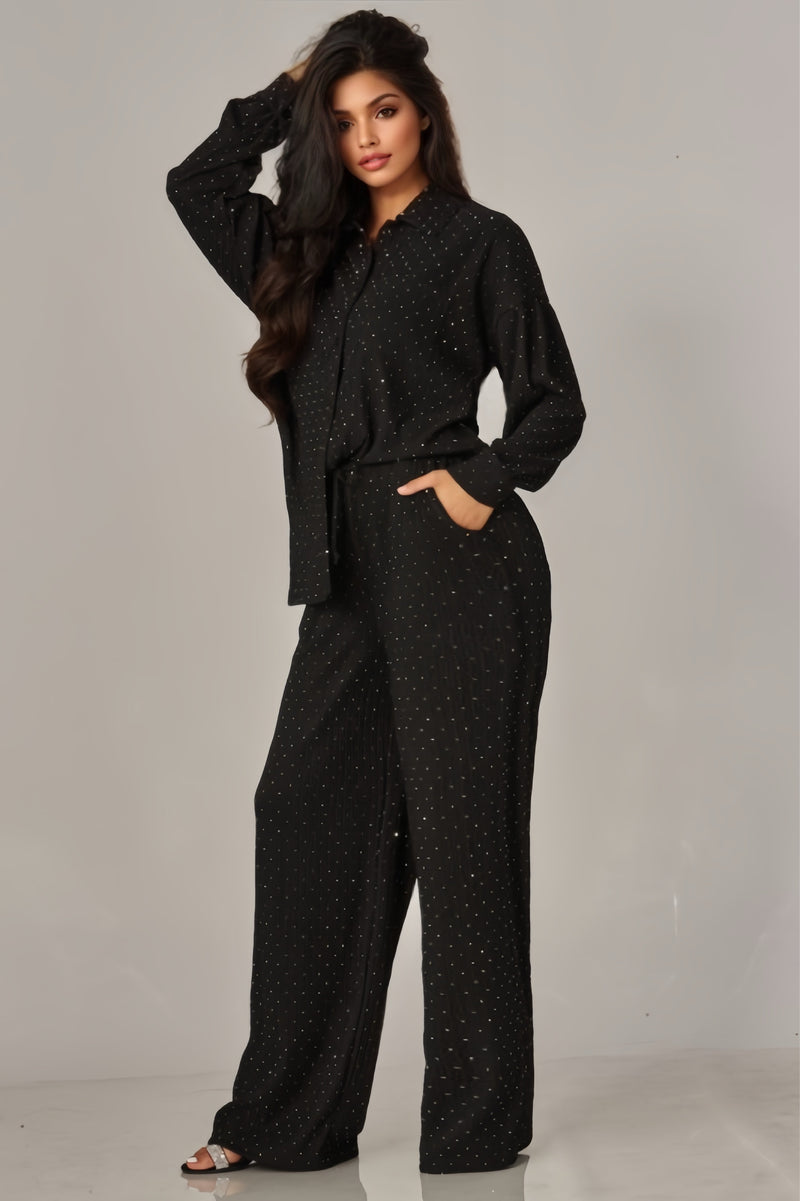 Soft Glam Lounge Set Midnight Black