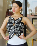 Totally In Bloom Embroidered Cut-Out  Blouse