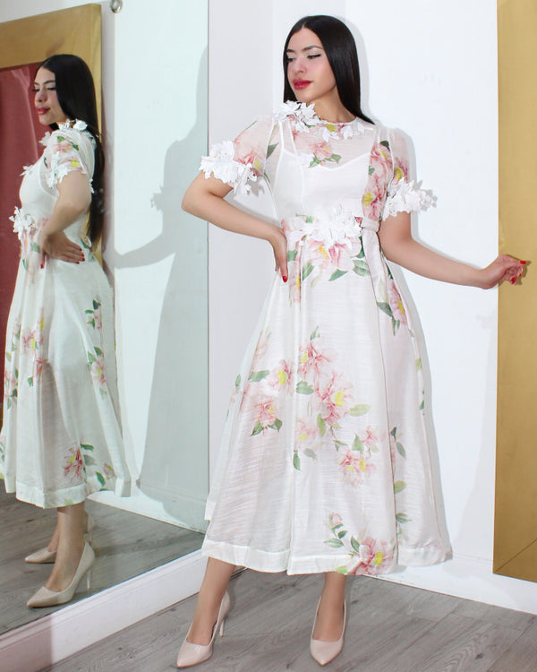 The Day I Found Love Floral Maxi Dress White