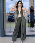 Beyond Expectation Gold Embellished Mesh Skirt Set Black Two Piece Outfit With Stretch Mesh
