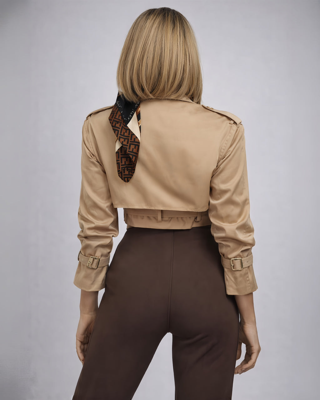 Unique Style Boot Cut Pants Brown