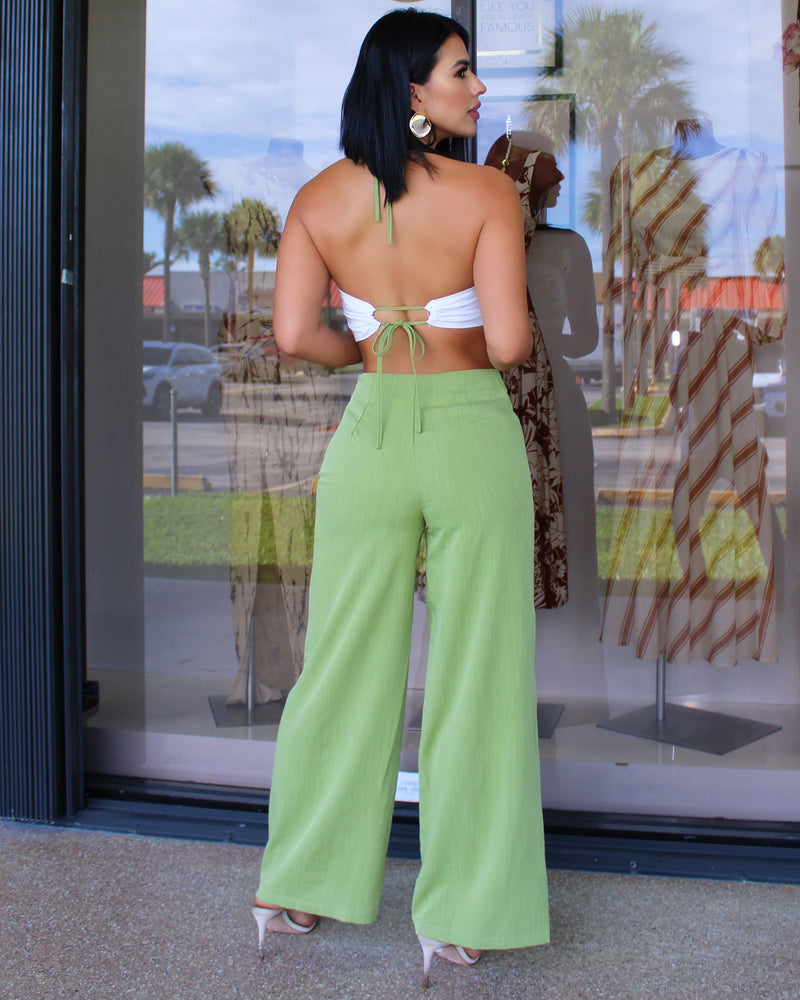 Verde Paraizo Green Embroidered  Set