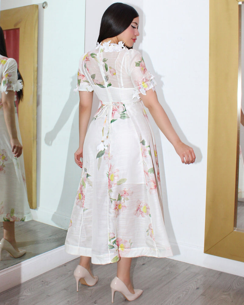 The Day I Found Love Floral Maxi Dress White