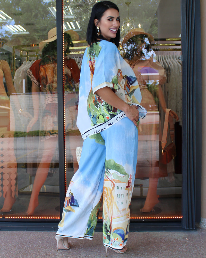 Tropical Paradise Canvas Set – Relaxed Elegance Light Blue