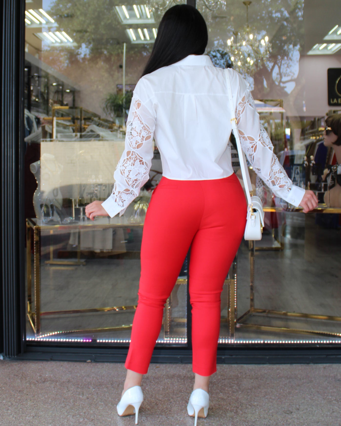 Always Stylish  Dress Pants Red