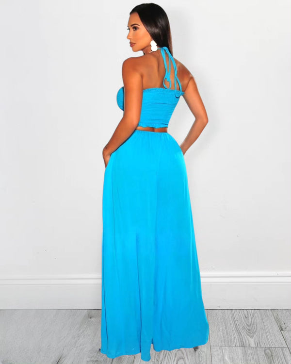 Love At First Cutout On The Sides Flawless Jumpsuit Aqua Blue