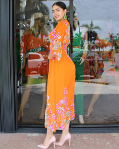 That’s My Style Italian Silk  Orange Dress
