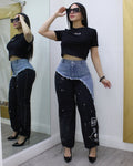 Cause Of Love Two Tone Jean Pants - Non Stretch Denim For Timeless Everyday Style