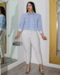 Aside From The Rest High Waist White Pants Polished Versatile Trousers For Work And Everyday