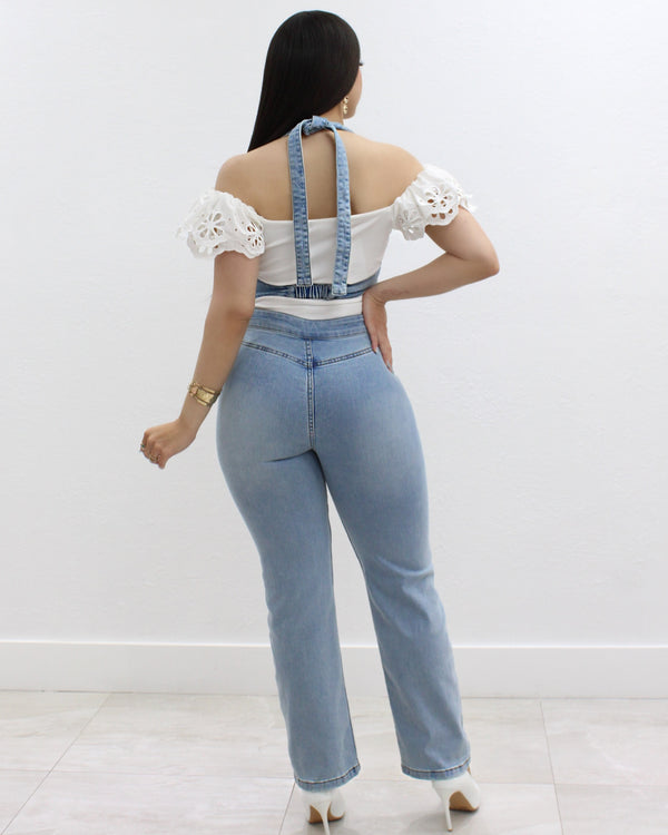 Take It To The Next Level Denim Jumpsuit