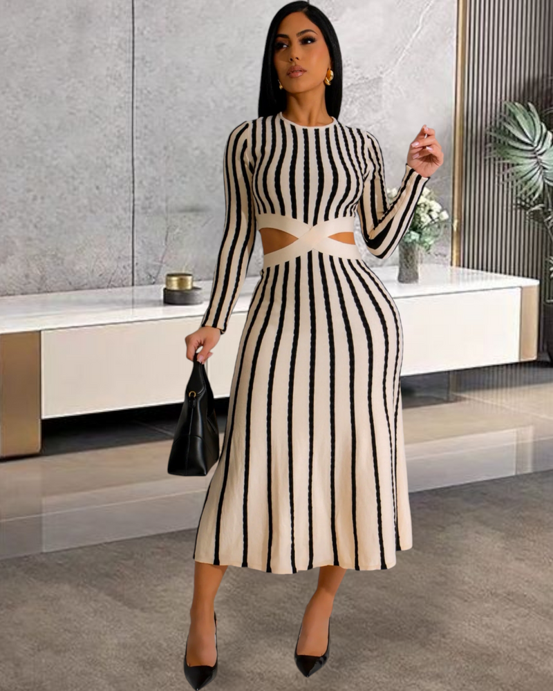 Rise My Standard Knit Stripe Dress