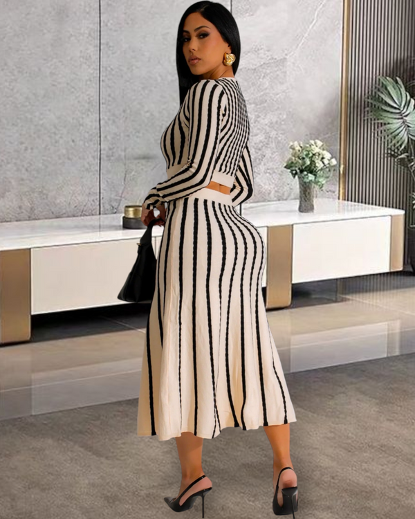 Rise My Standard Knit Stripe Dress