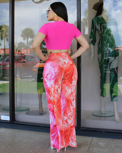 My Mind On The Clouds 2 Piece Pant Set Pink