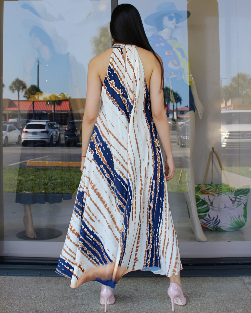 Made To Impress Maxi Dress Multicolor - Satin Blend Fabric No Stretch For Elegance