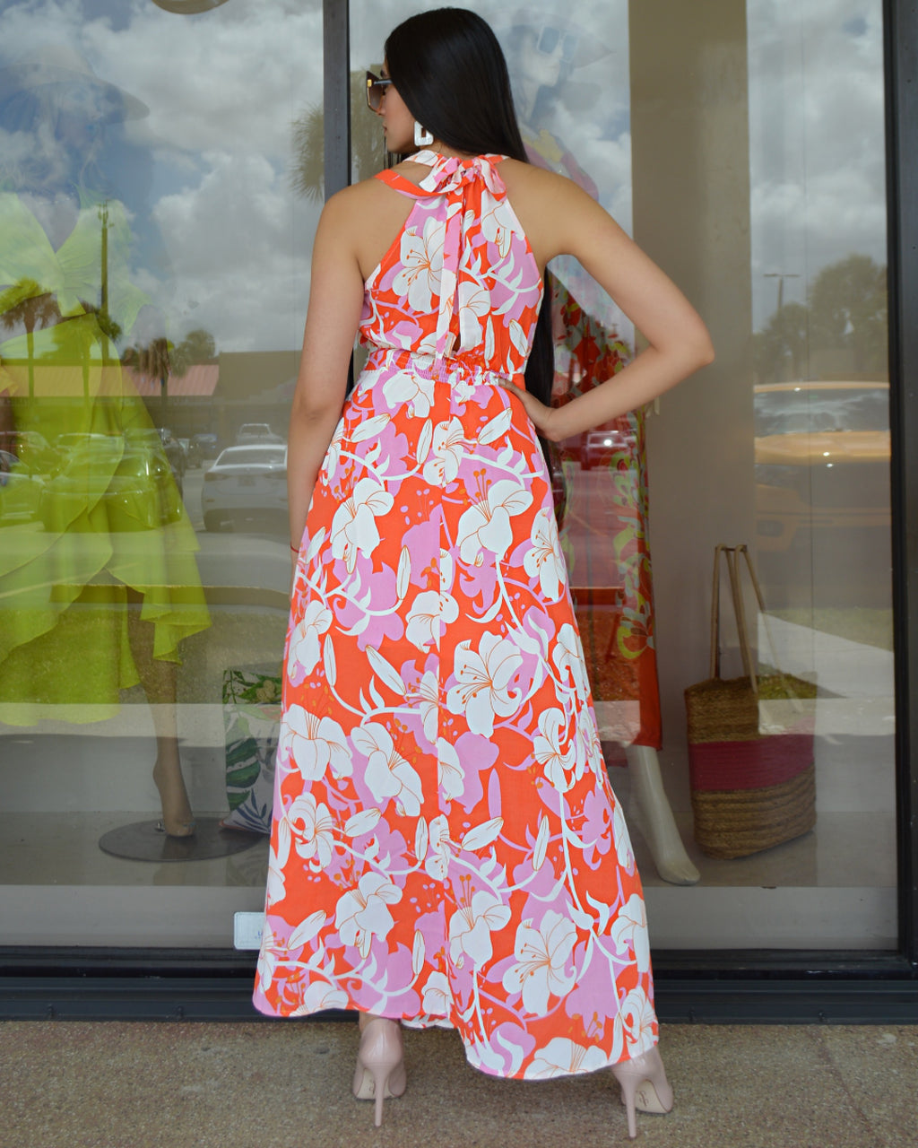 Days Of Summer Maxi Dress - Coral 100 Percent Polyester No Stretch For Effortless Summer Style
