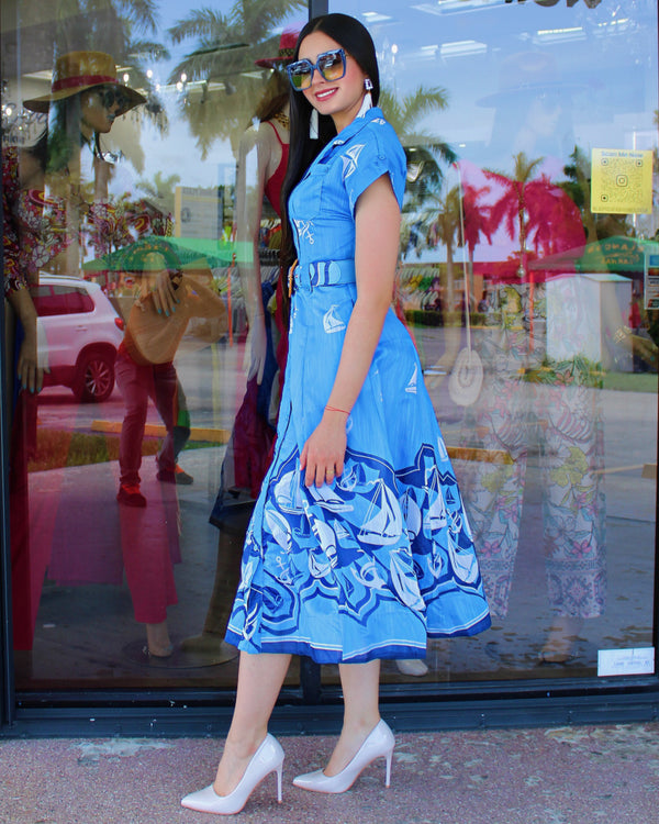 Nothing Like It Princess Cut Organza Dress Blue
