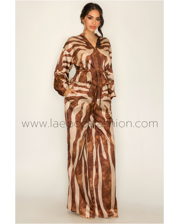 Wild Beauty & Chic Earth Tones Pant Set