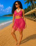 Summer Rose  Crochet  Cover Up  Set