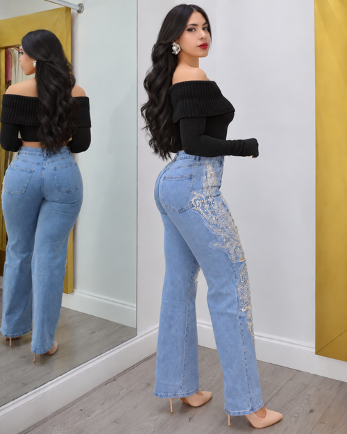 Allure Off-Shoulder Knit Top – Black