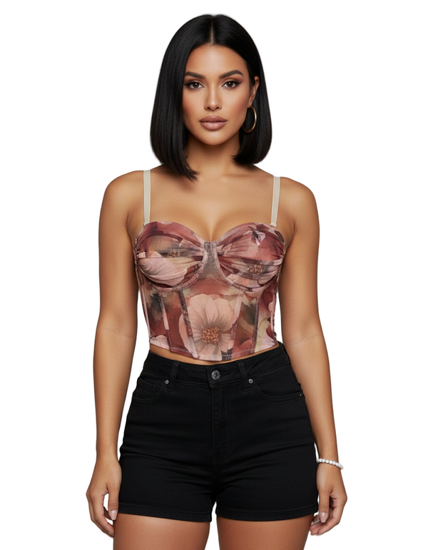 Sexy Touch Corset Olive Terracota