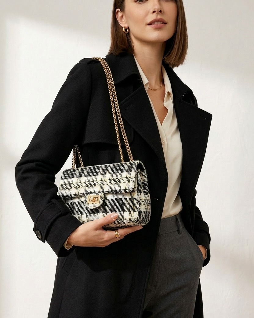 On Point Wool Blend Bag - Vegan Friendly 100 Percent Wool Blend For Everyday Style