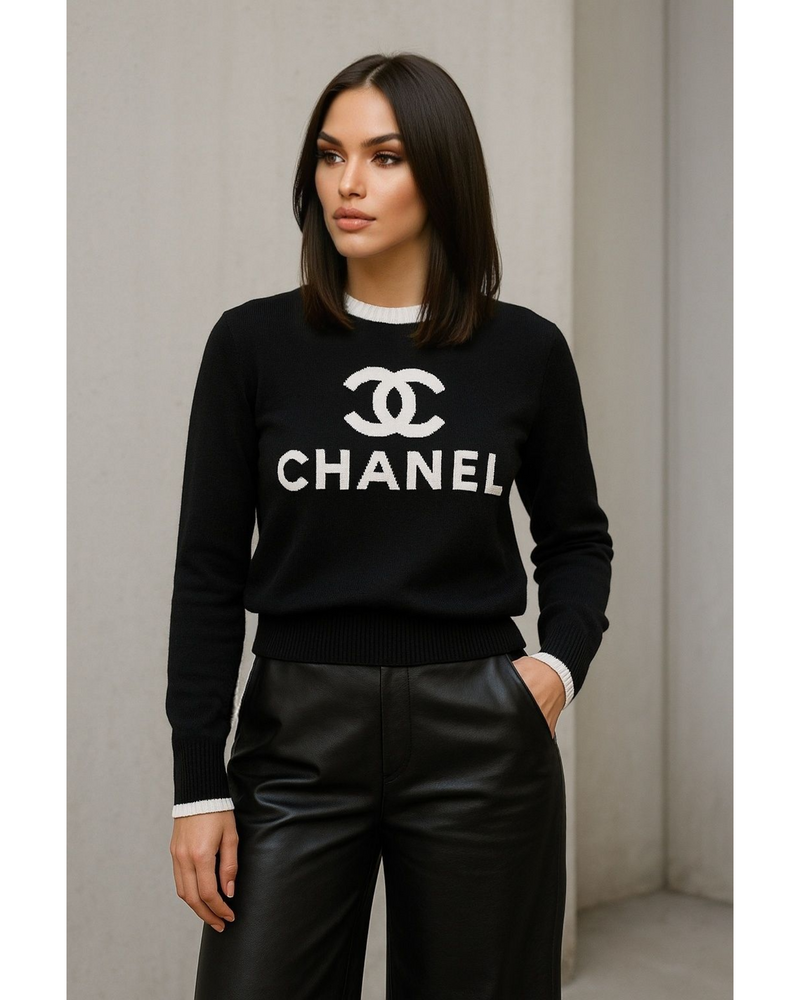 Luxury Knit Style Pullover Black