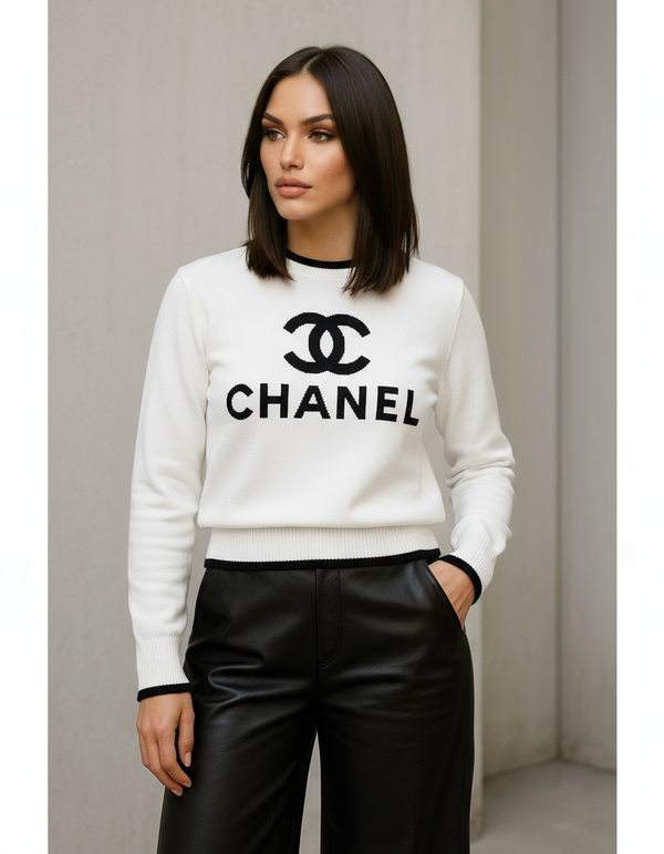 Luxury Knit Style Pullover White