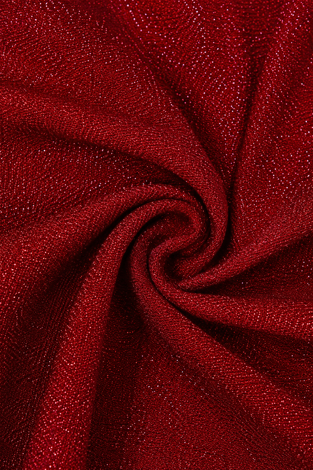 Scarlet Glow Stretch Lamé Midi Dress