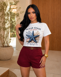 Ocean State Of Mind Cropped Graphic Tee