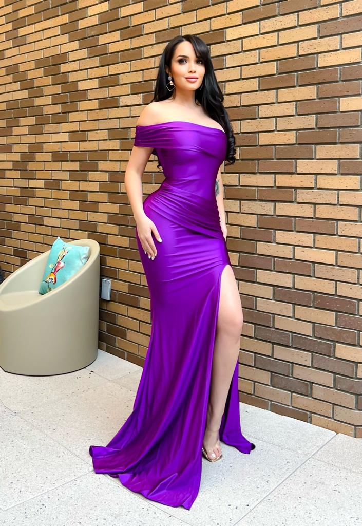 Perfect Fit Gown Dress Purple