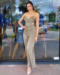 Days Ahead Satin Jumpsuit Grey Green - True To Size Fit With Moderate Stretch And Satin Finish