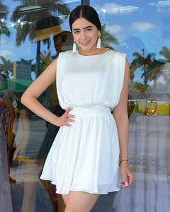 Who Cuter Than You Flare Mini Dress Ivory