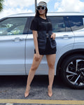 Pensavo Fosse Amore Denim Oversize T Shirt Mini Dress Black - Versatile 2in1 Dress With Stretch Cotton Blend