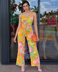 My Baby You Printed Jumpsuit - Elegant Evening Chic Style For Any Event With 100 Percent Polyester And Stretch