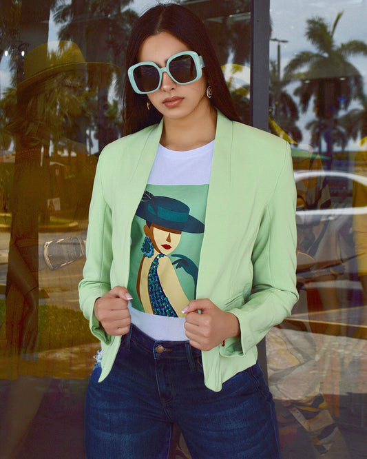 Ahead Of You Slimfit  Blazer Mint Green