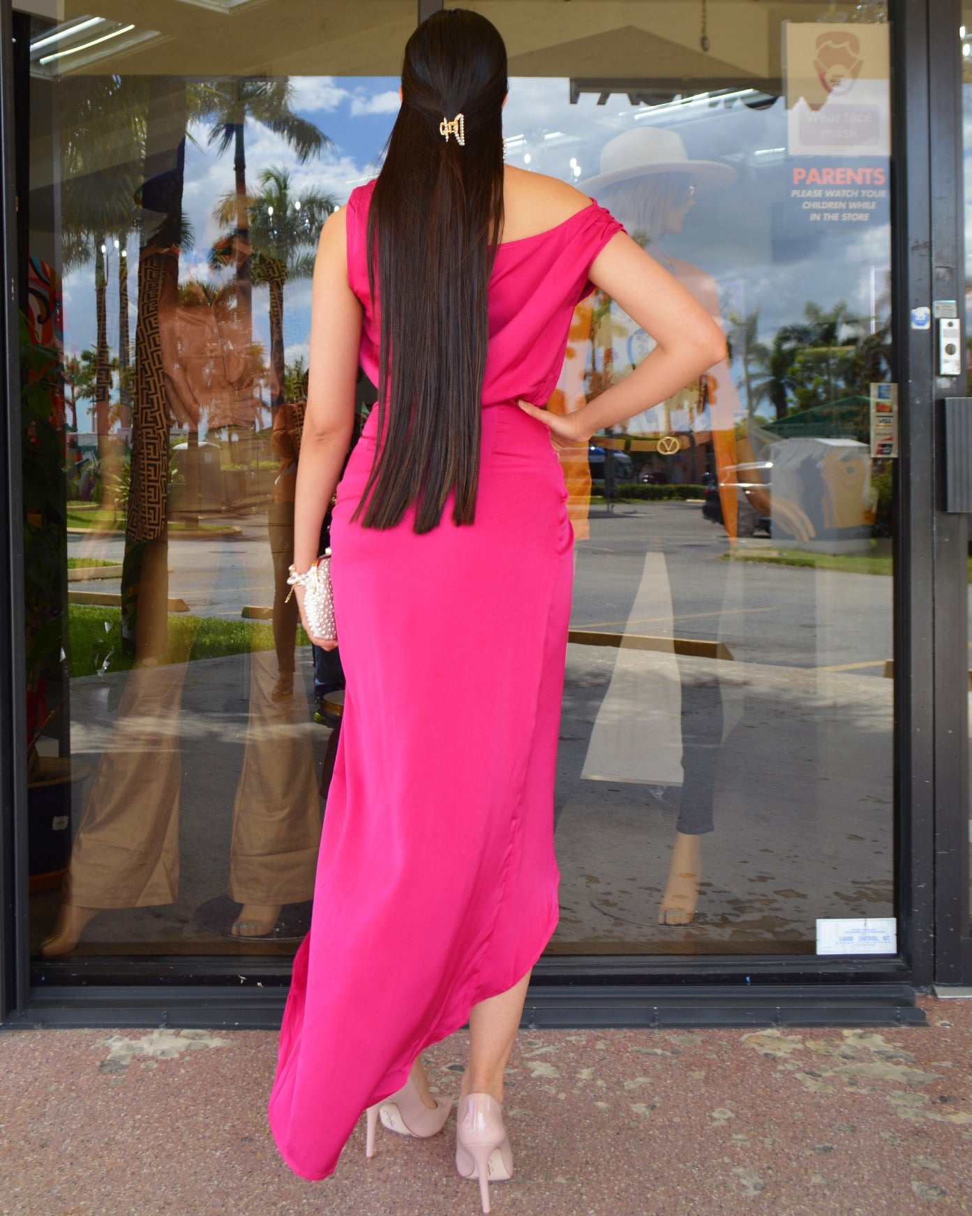 Very Sweet Of You Midi Dress Hot Pink