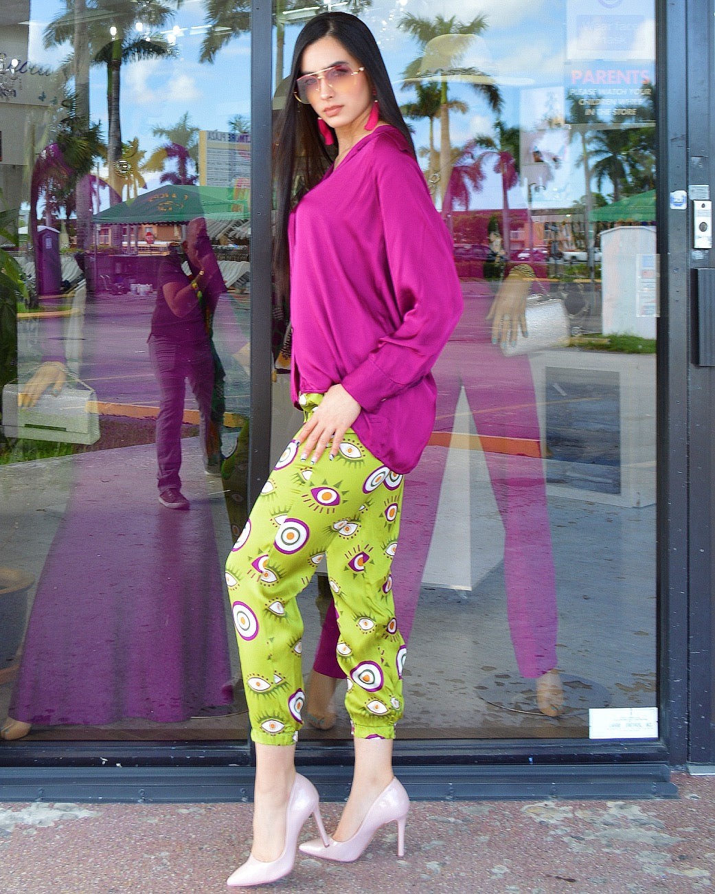 Got Eyes On Me  Pants Apple Green