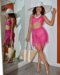 Summer Rose  Crochet  Cover Up  Set - La Epoca Fashion 