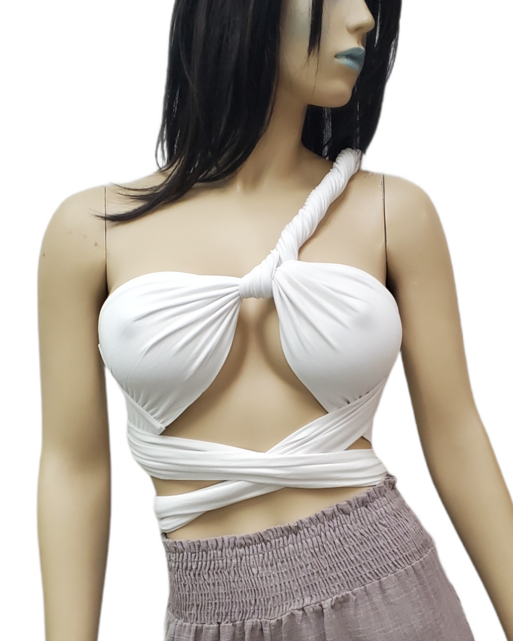 Sissy Wrap Around Crop Blouse - La Epoca Fashion 