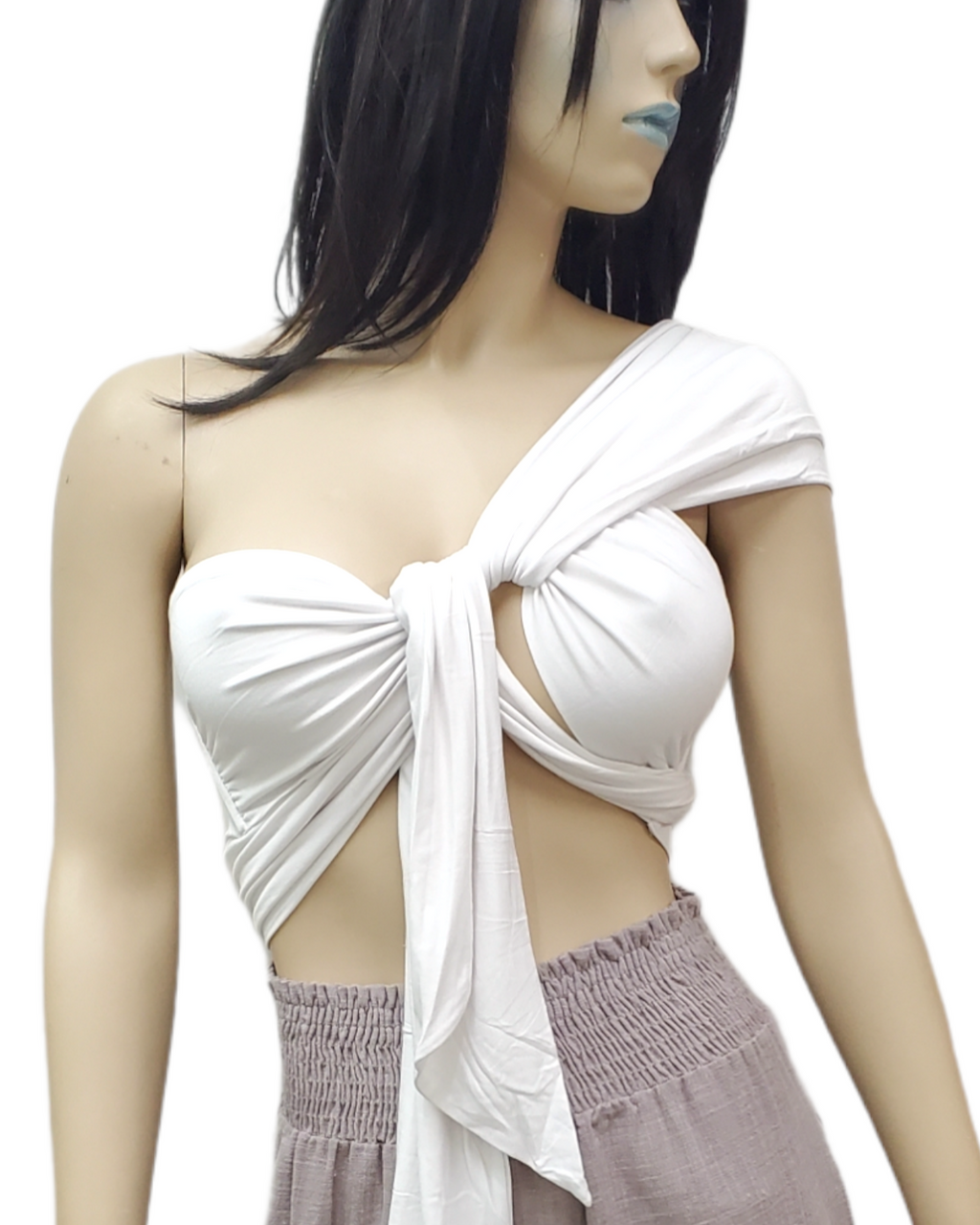Sissy Wrap Around Crop Blouse - La Epoca Fashion 