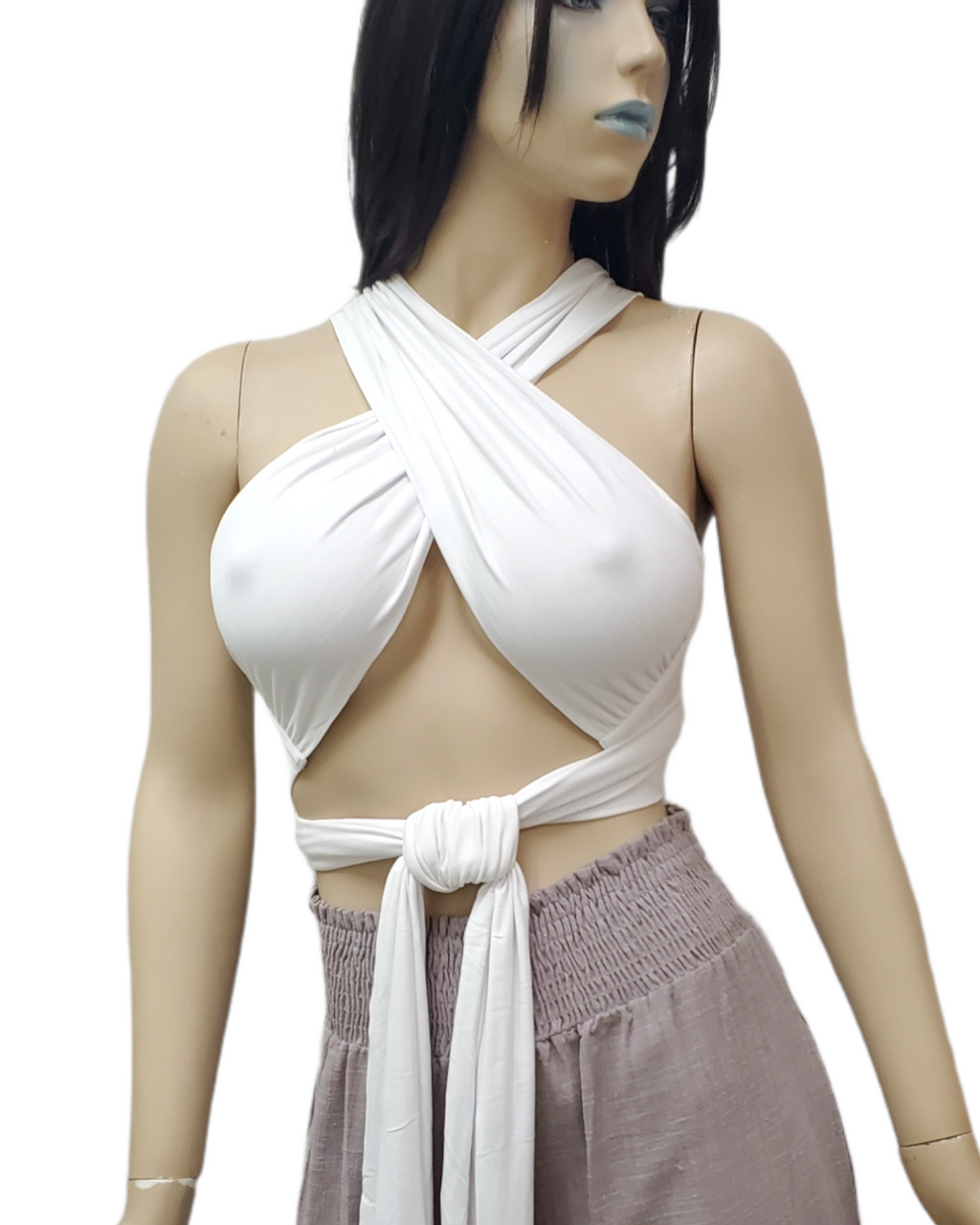 Sissy Wrap Around Crop Blouse - La Epoca Fashion 