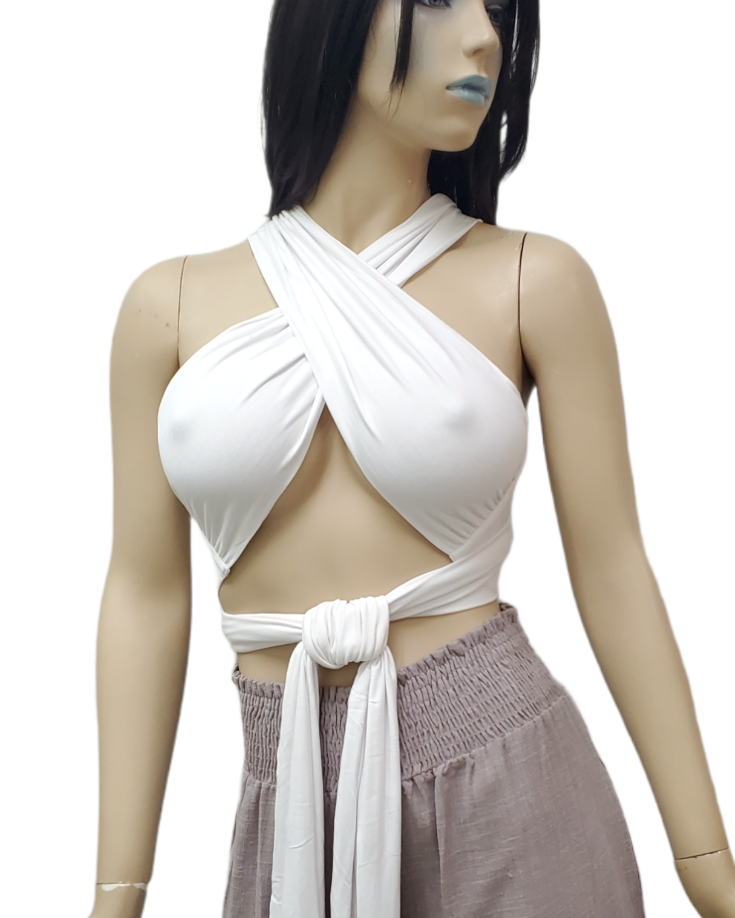 Sissy Wrap Around Crop Blouse - La Epoca Fashion 