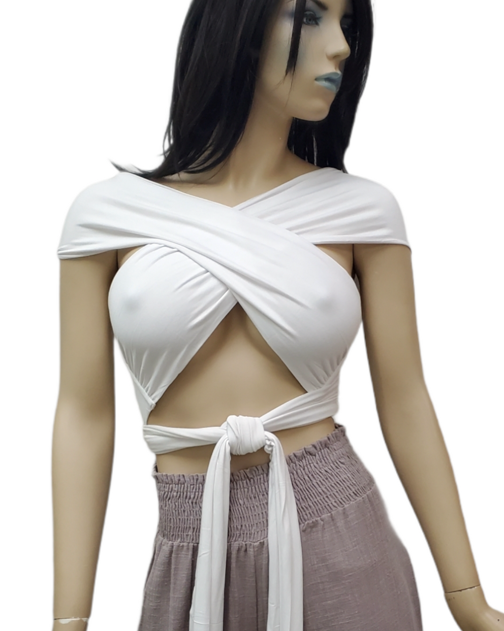 Sissy Wrap Around Crop Blouse - La Epoca Fashion 