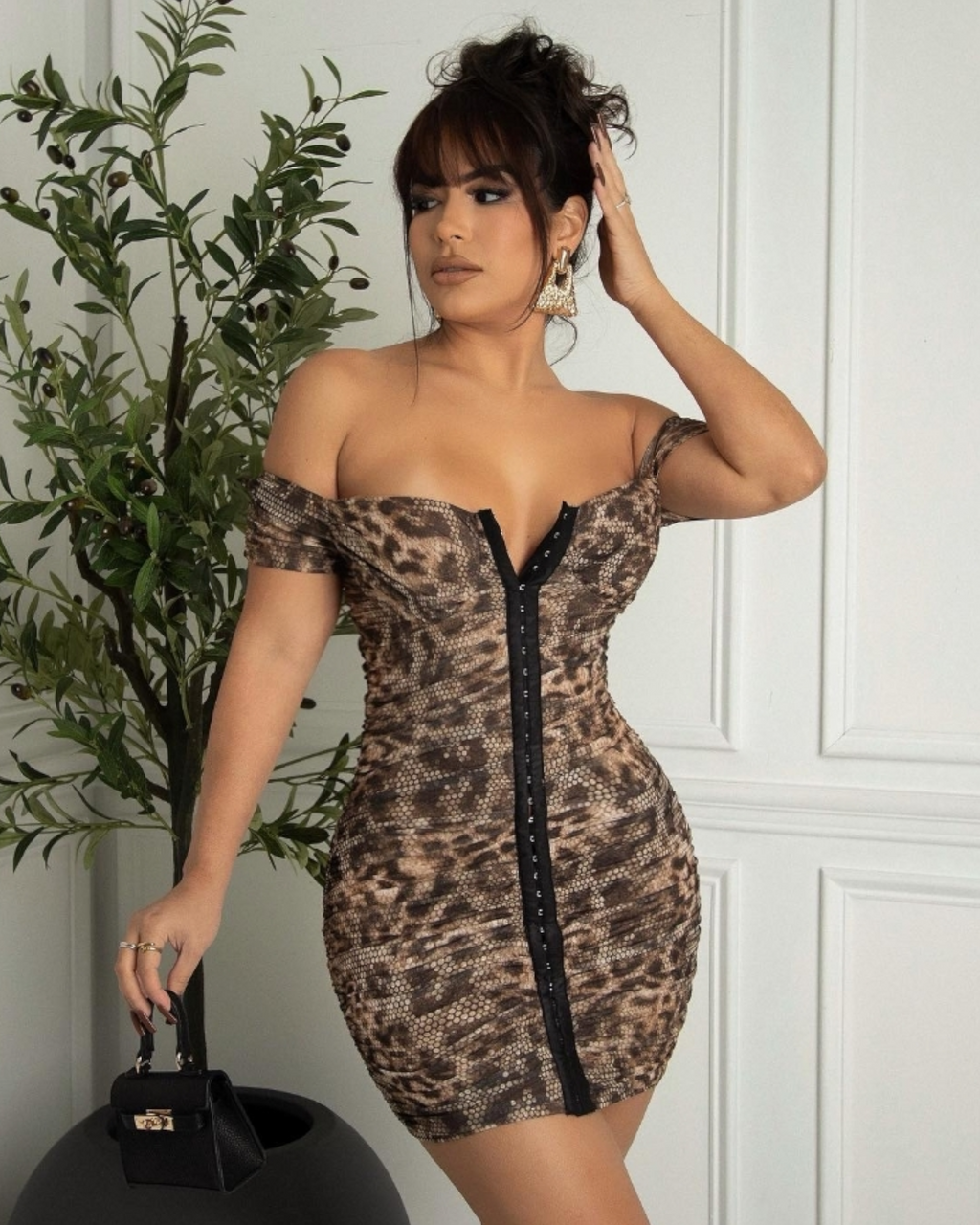 Wild Love Sneak Print Mini Dress