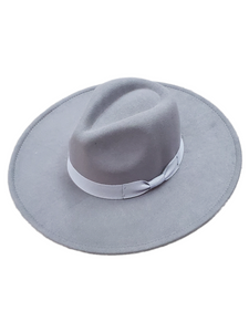 Make A Promise Wool Blend Felt Chain Hat Grey