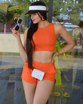 Stay In Line Two Piece Short Set